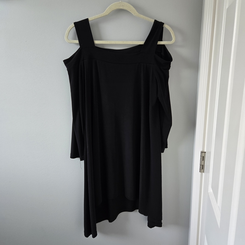 Black Cold Shoulder Top